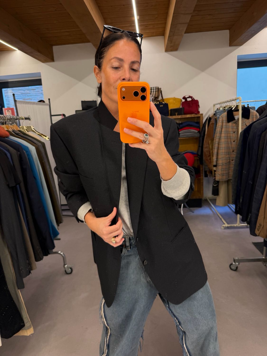 BLAZER ERMENEGILDO ZEGNA PURA LANA VERGINE GRIGIO ANTRACITE 