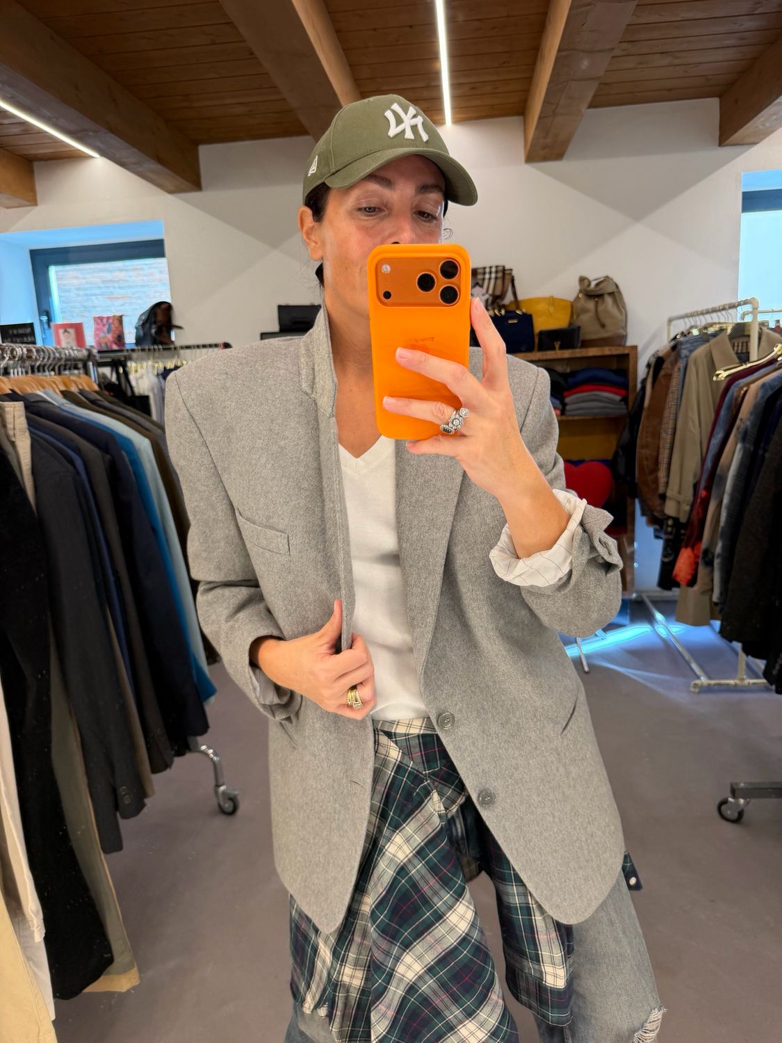 BLAZER VINTAGE LANA GRIGIO CHIARO TG 48
