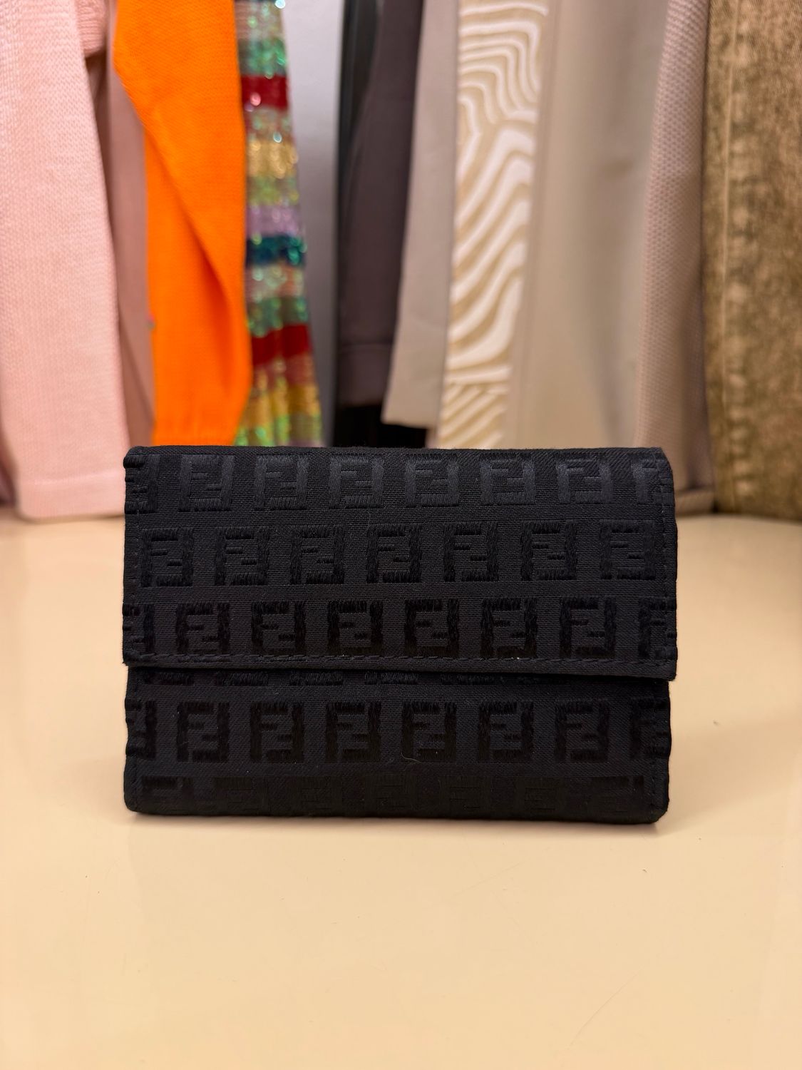 PORTAFOGLIO FENDI VINTAGE MONOGRAM ZUCCHINO NERO