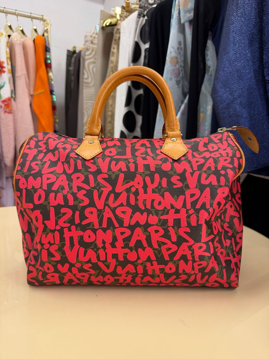 LOUIS VUITTON SPEEDY 30 LIMITED EDITION GRAFFITI BY STEPHEN SPROUSE