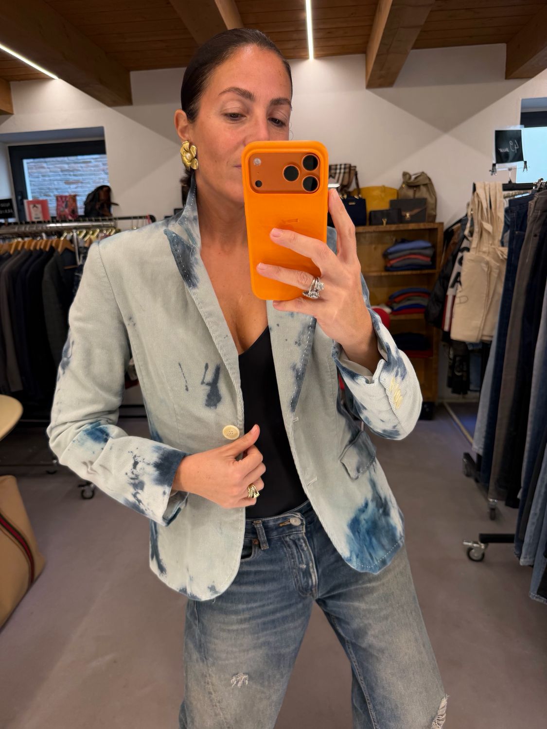 GIACCA VELLUTO SFUMATO AZZURRO