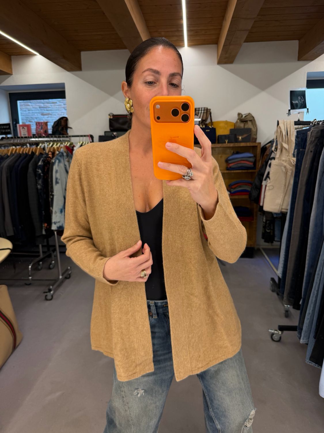 CARDIGAN PURO CASHMERE CAMMELLO