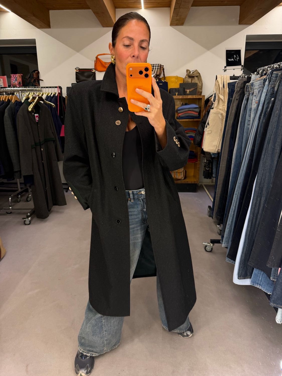 CAPPOTTO ORIGINALE LODEN DONNA NERO TG 50