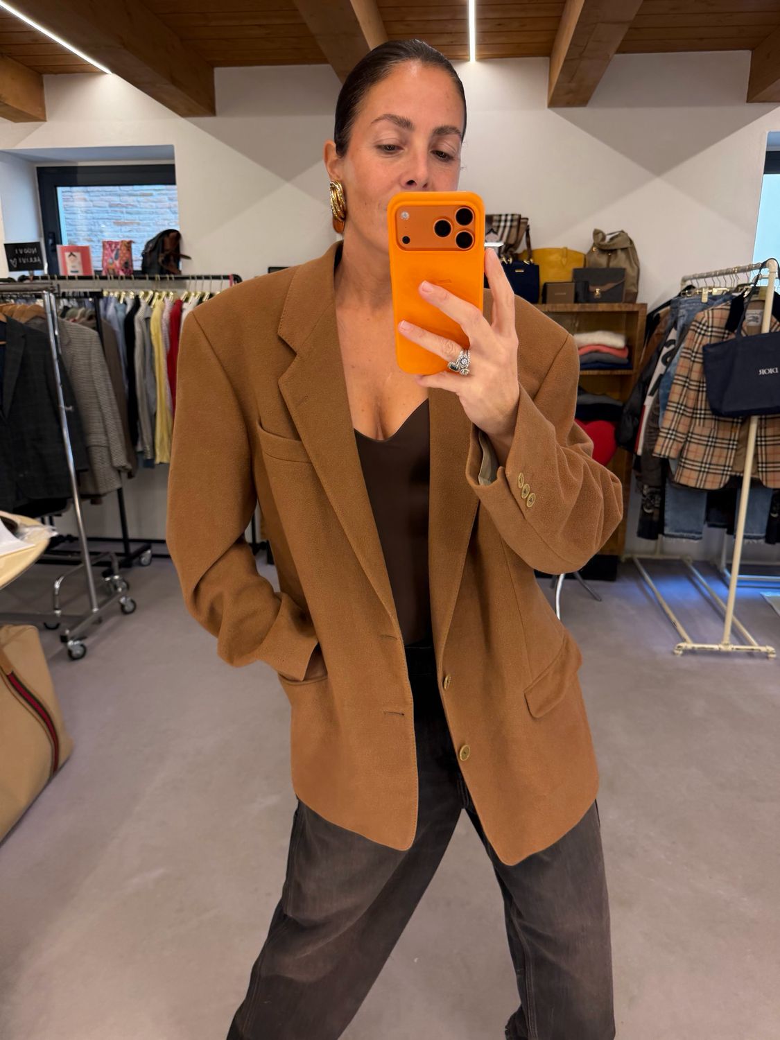 BLAZER KENZO CASHMERE E LANA CAMMELLO