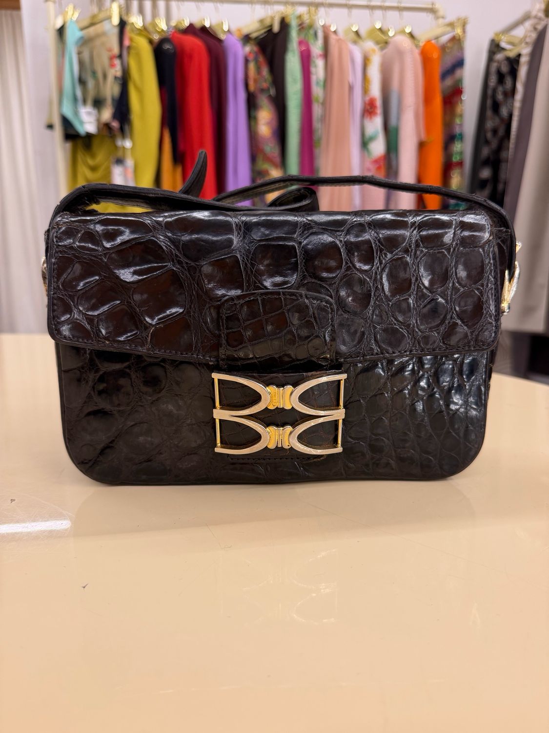 RARISSIMA CELINE VINTAGE VERO COCCODRILLO