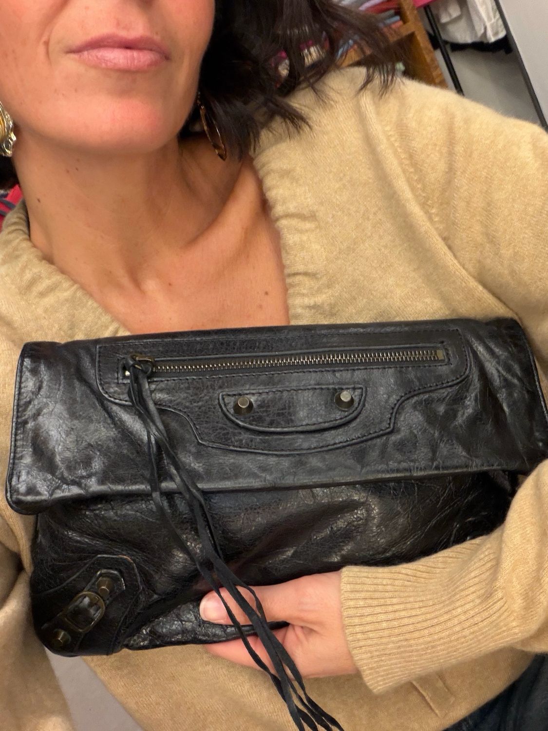 CLUTCH BALENCIAGA CITY NERA