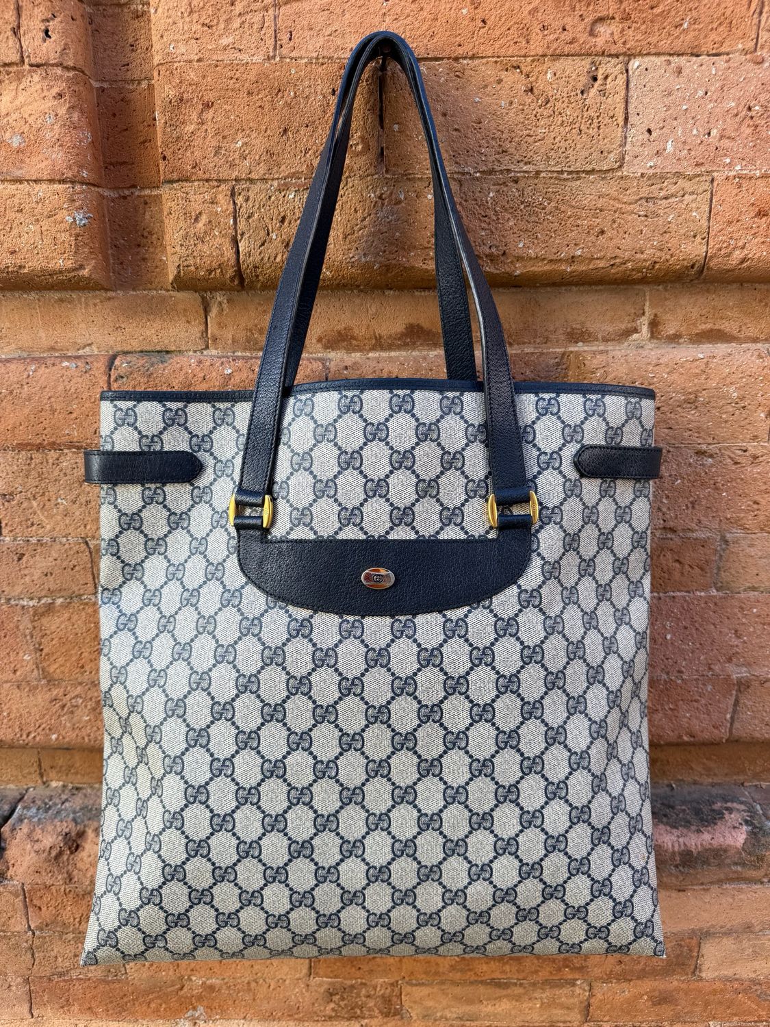 SHOPPER GUCCI VINTAGE BLU