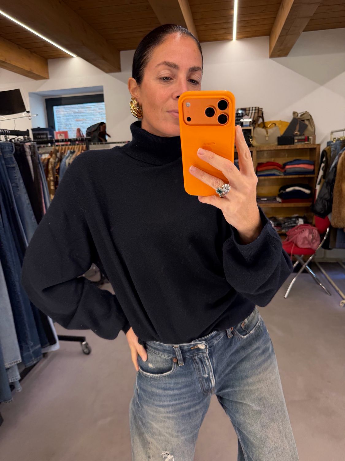 COLLO ALTO PURO CASHMERE BLU TG XL 