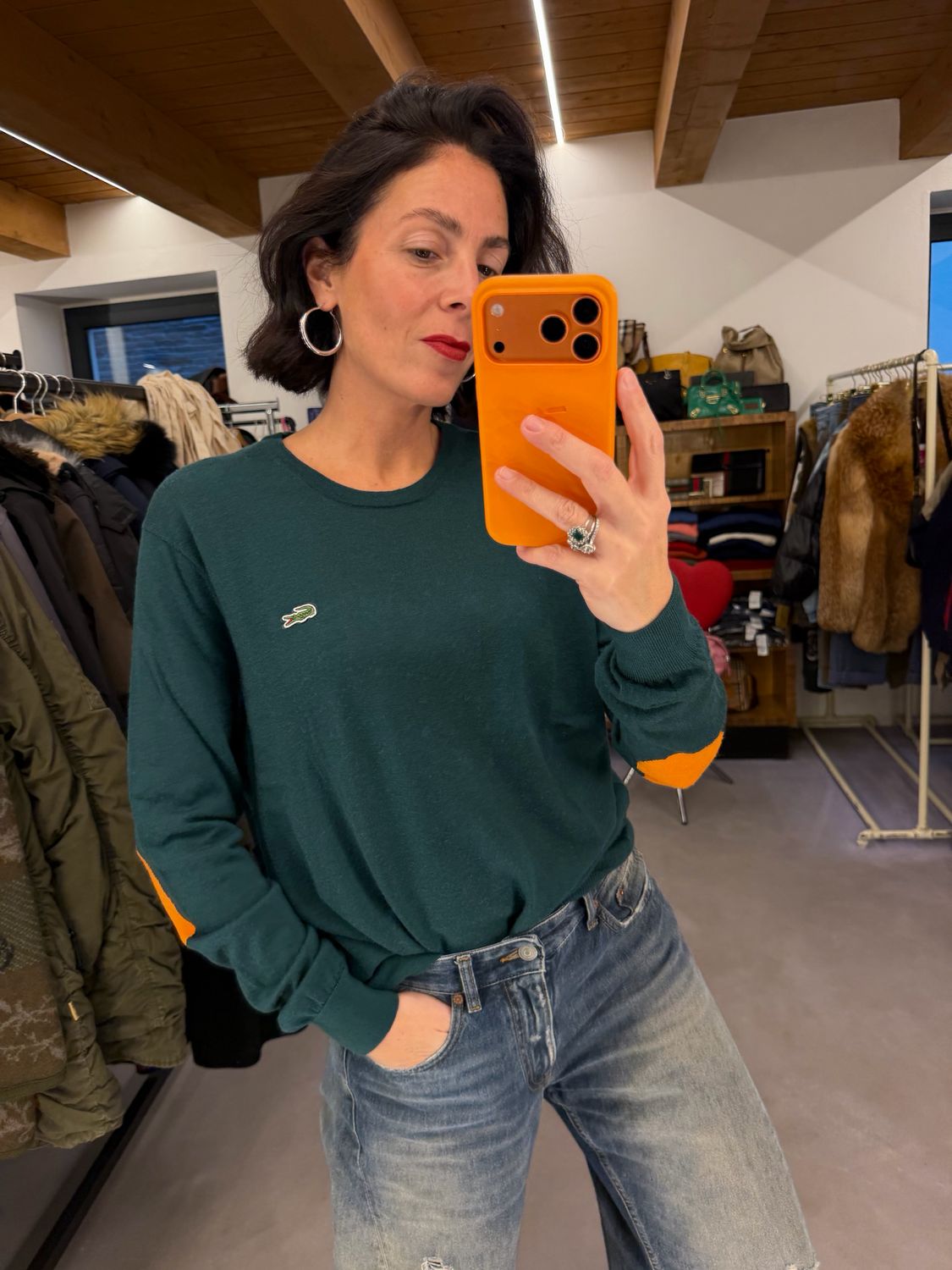 GIROCOLLO LACOSTE VERDE BOTTIGLIA 