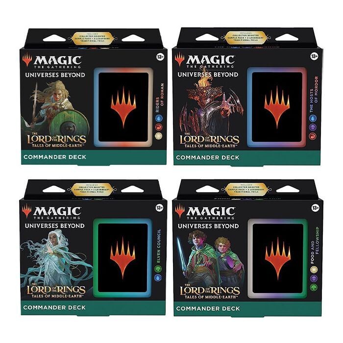 Magic the Gathering Lord of the Rings: Tales of Middle-Earth Commander Deck 4 x Bundle