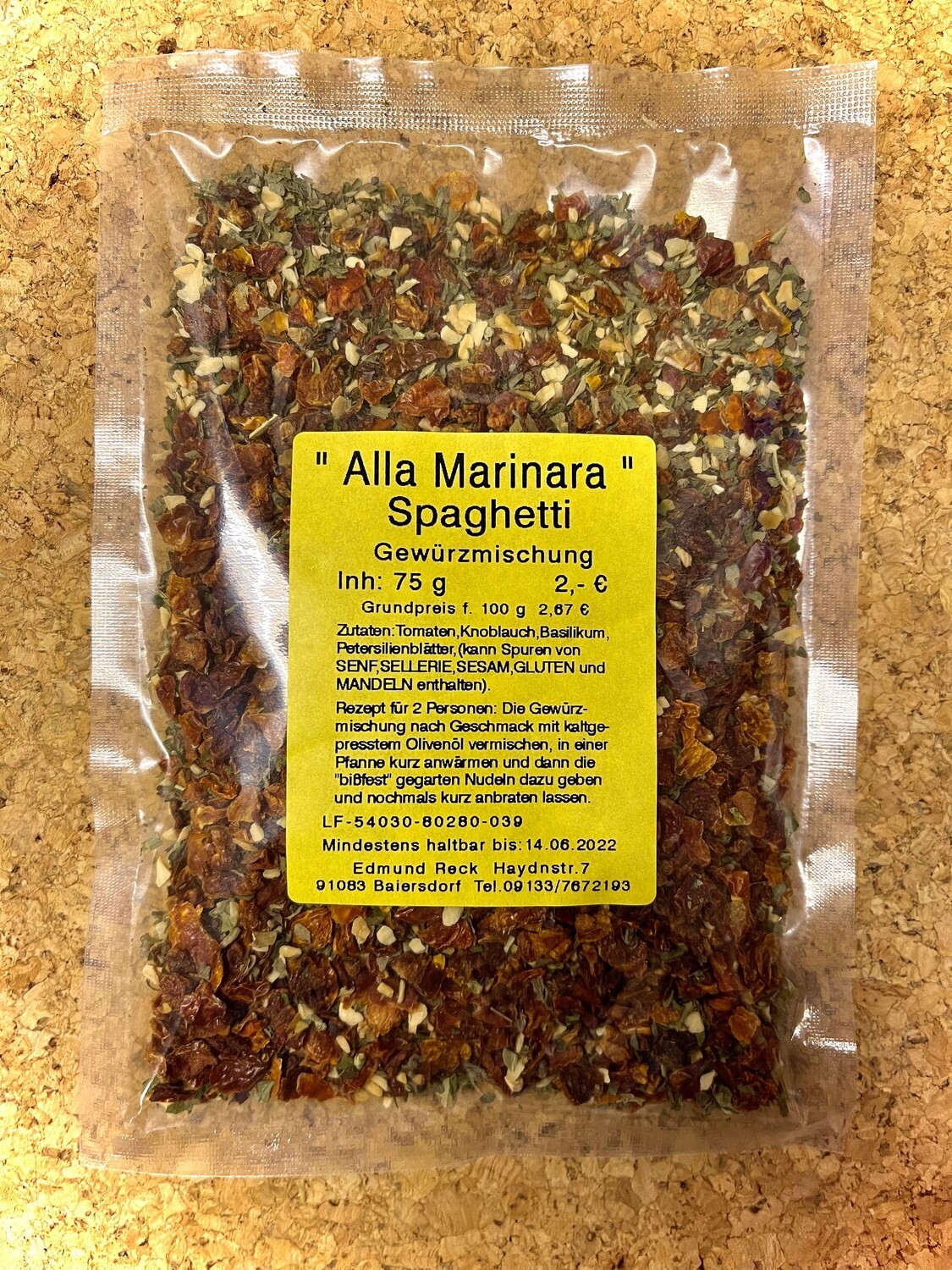 Alla Marinara Spaghetti Gewürzmischung 80g