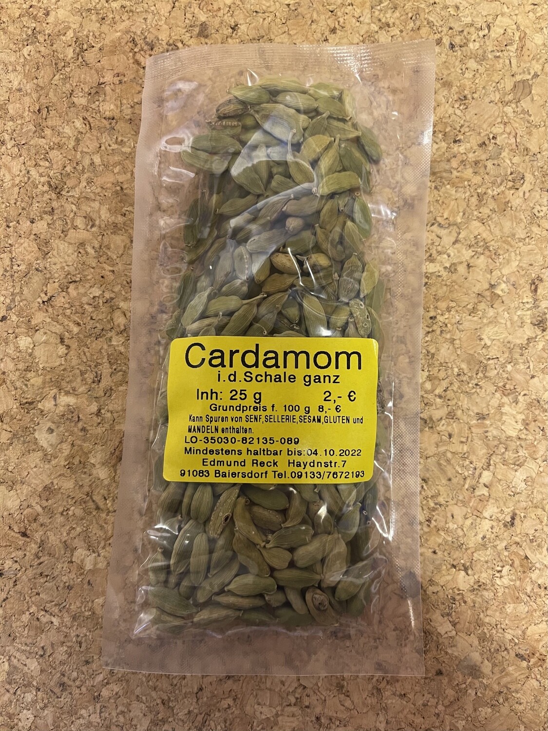 Cardamom in der Schale ganz 25g