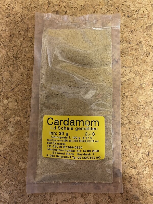 Cardamom in der Schale gemahlen 30g