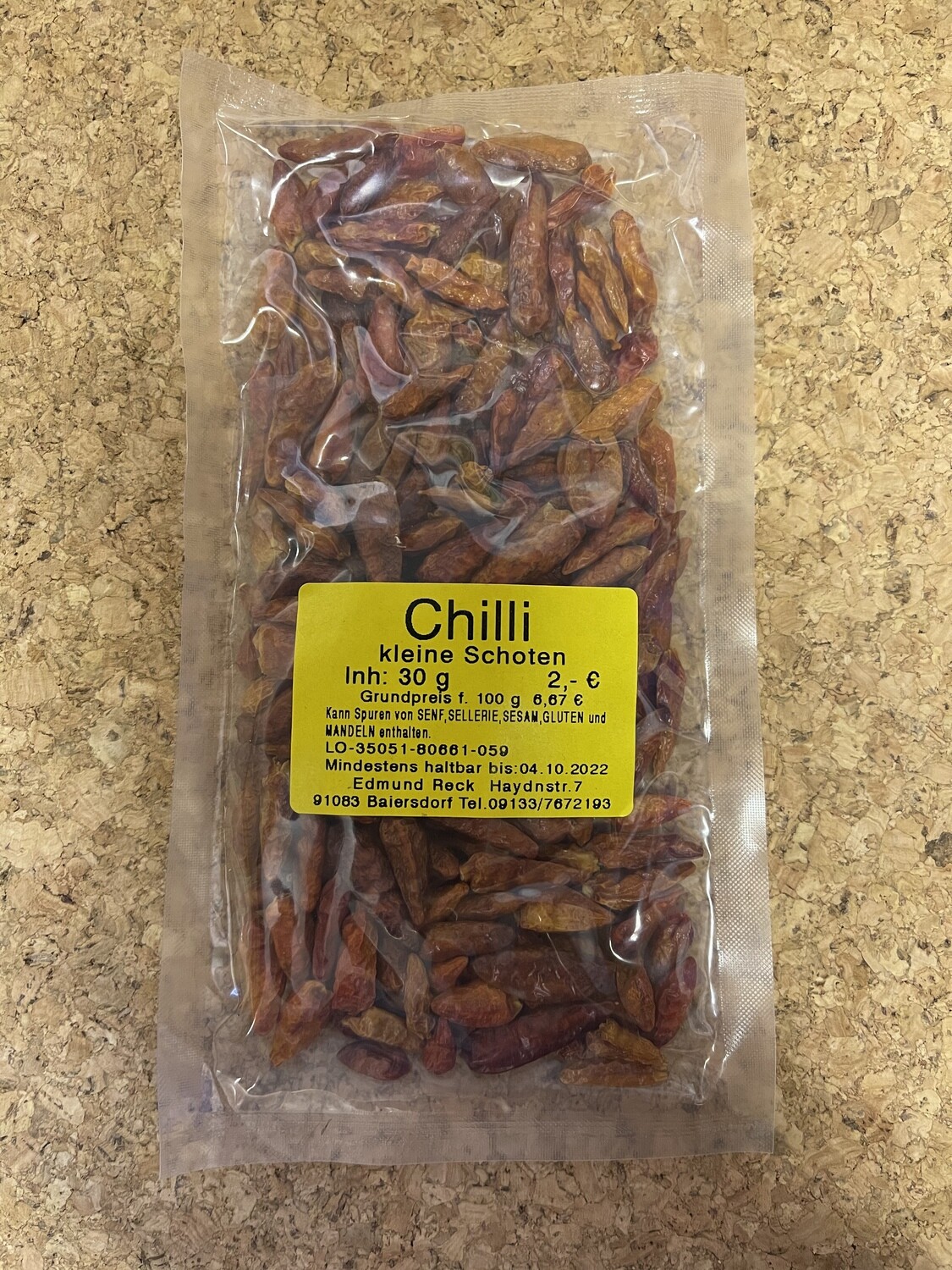 Chilli kleine Schoten 30g