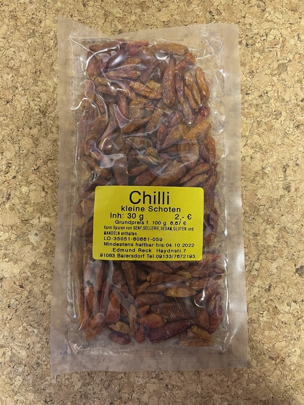 Chilli kleine Schoten 30g