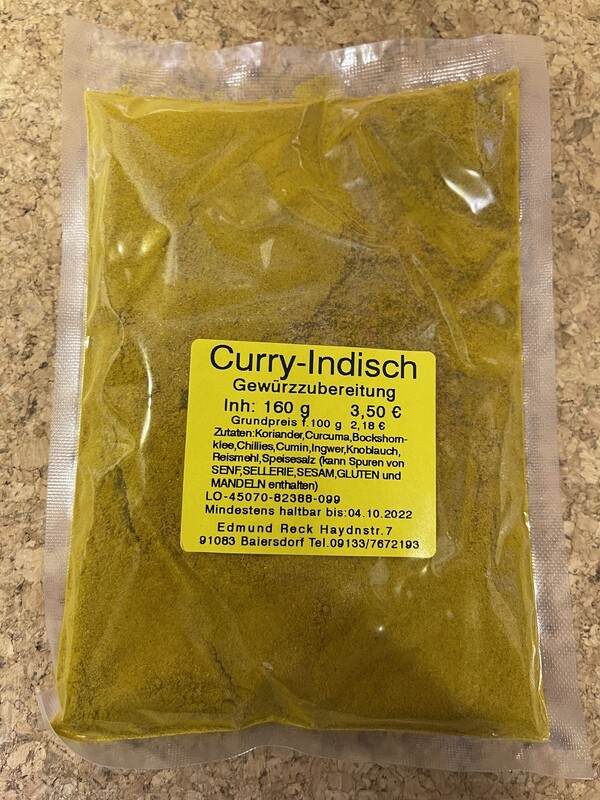 Curry-Indisch Gewürzzubereitung 160g