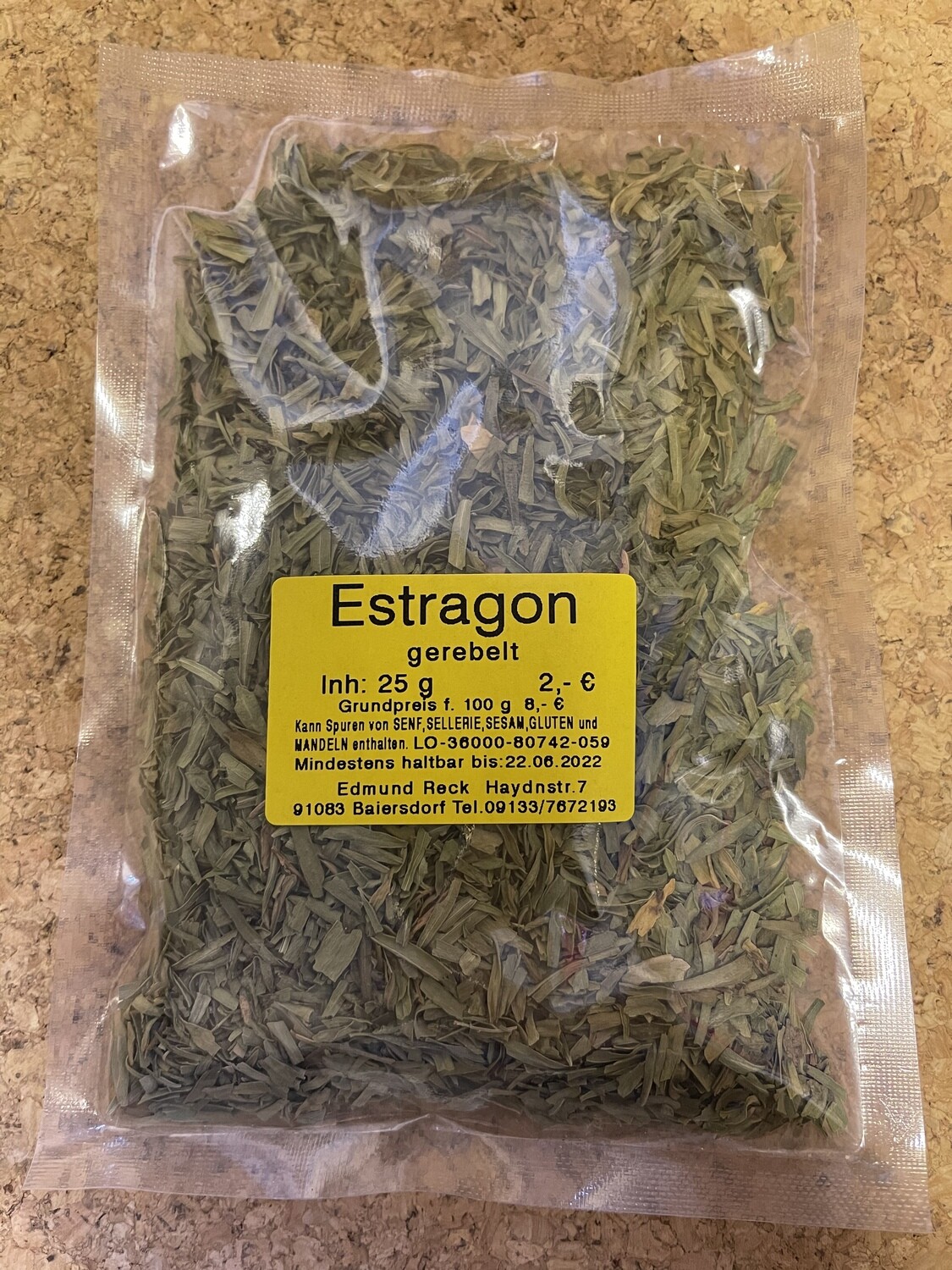 Estragonblätter gerebelt 20g