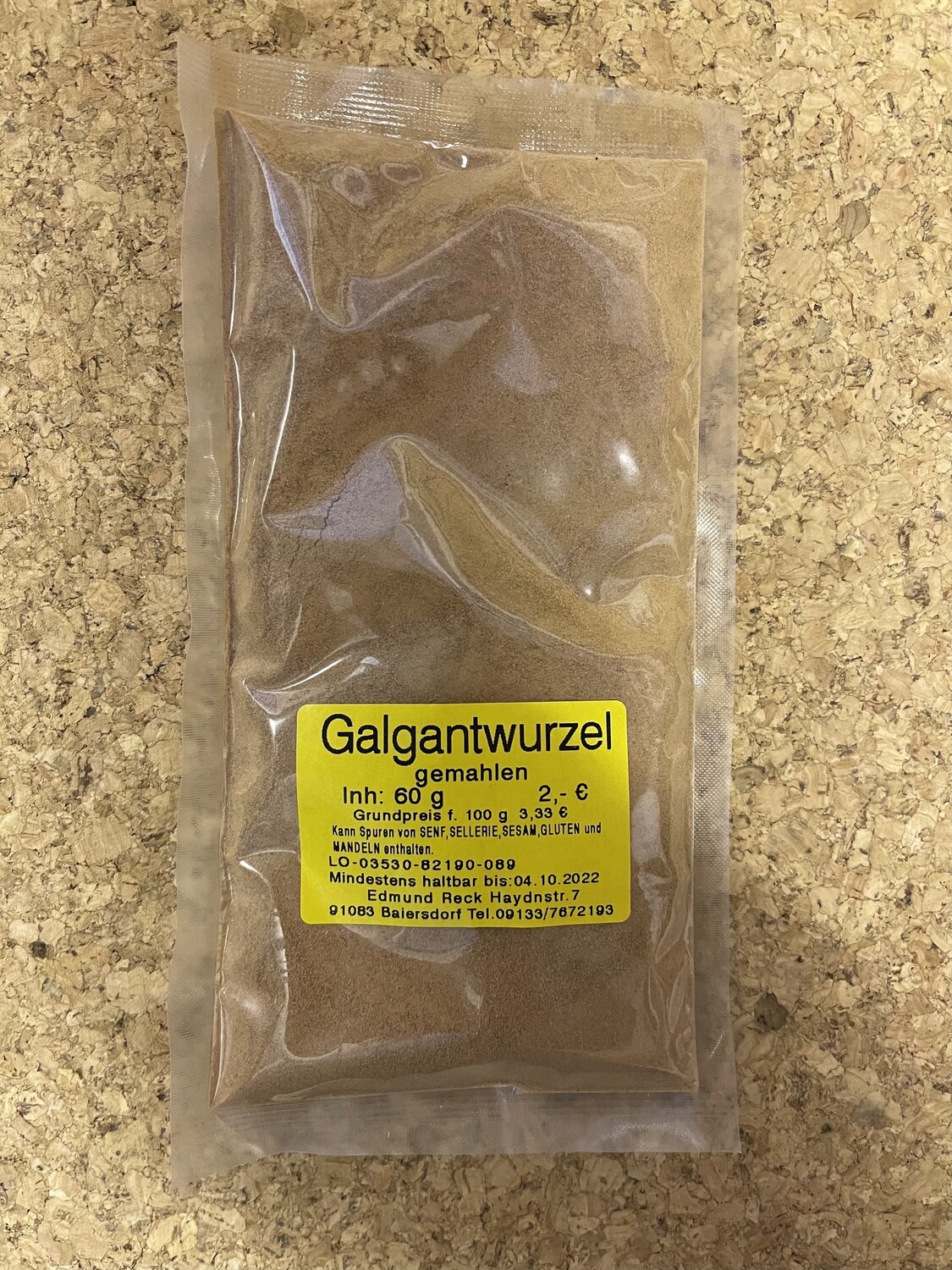 Galgantwurzel gemahlen 60g