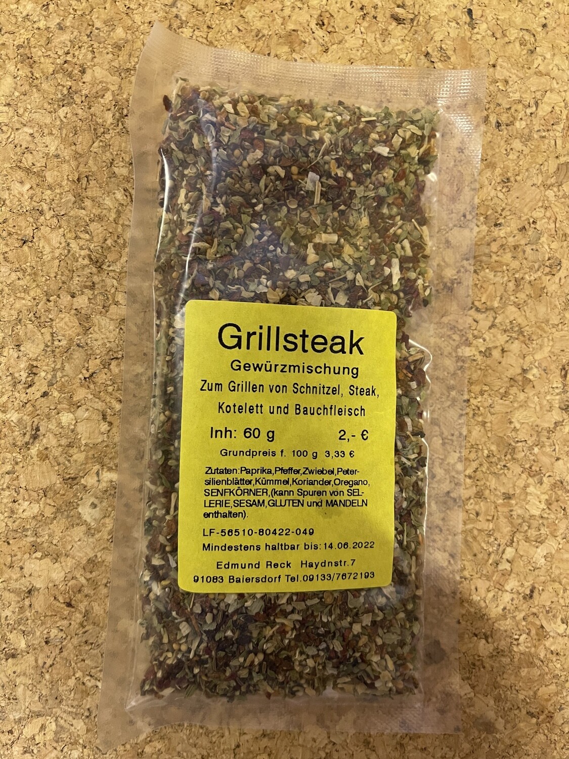 Grillsteak Gewürzmischung 60g