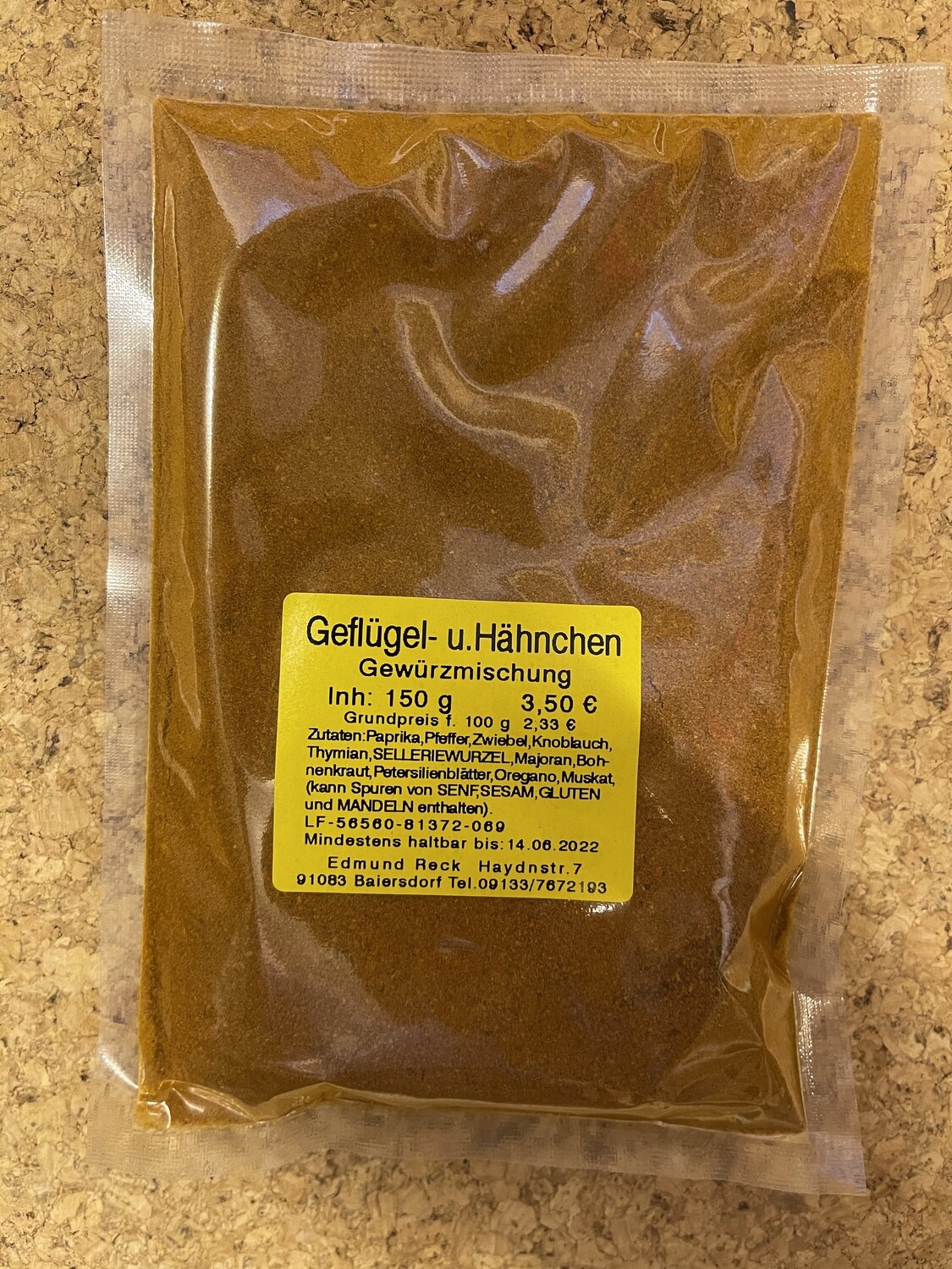 Geflügel- und Hähnchen Gewürzmischung 140g