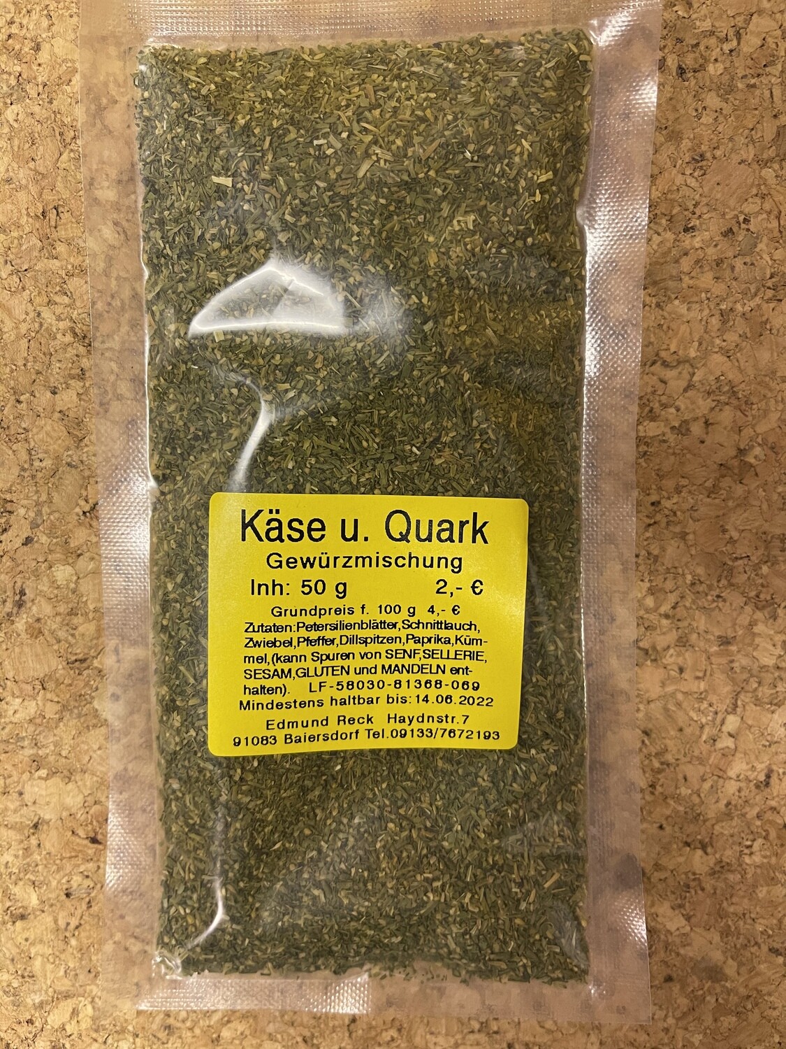 Käse und Quark Gewürzmischung 50g