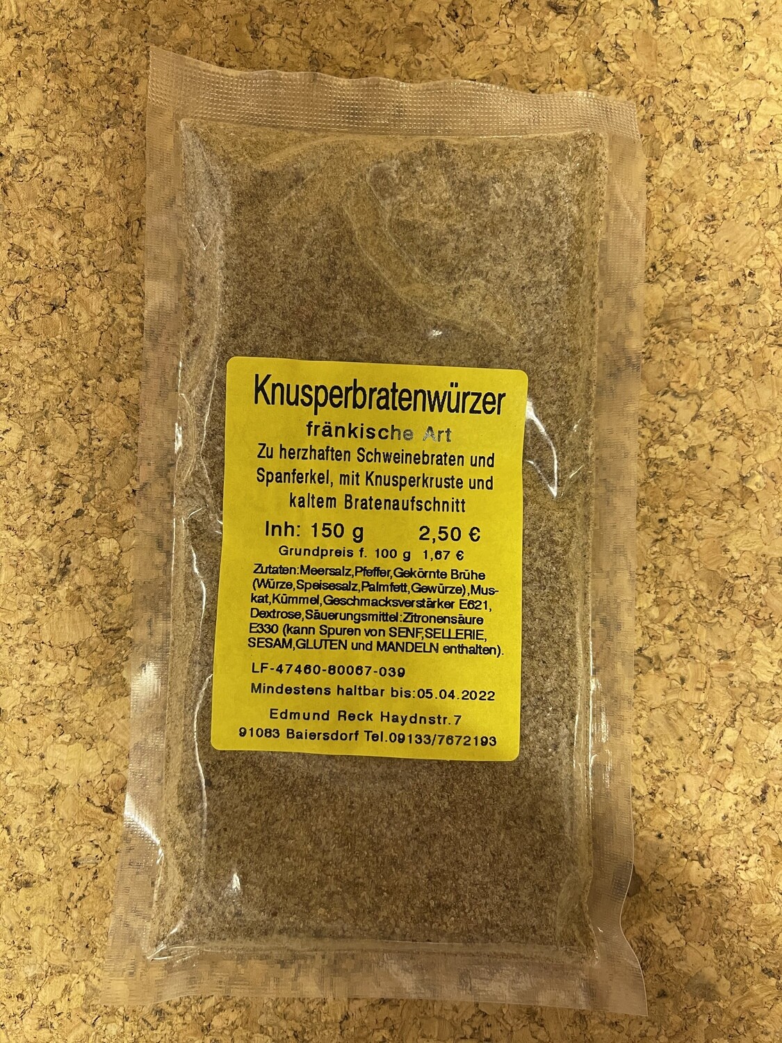 Knusperbratengewürz fränkische Art 125g
