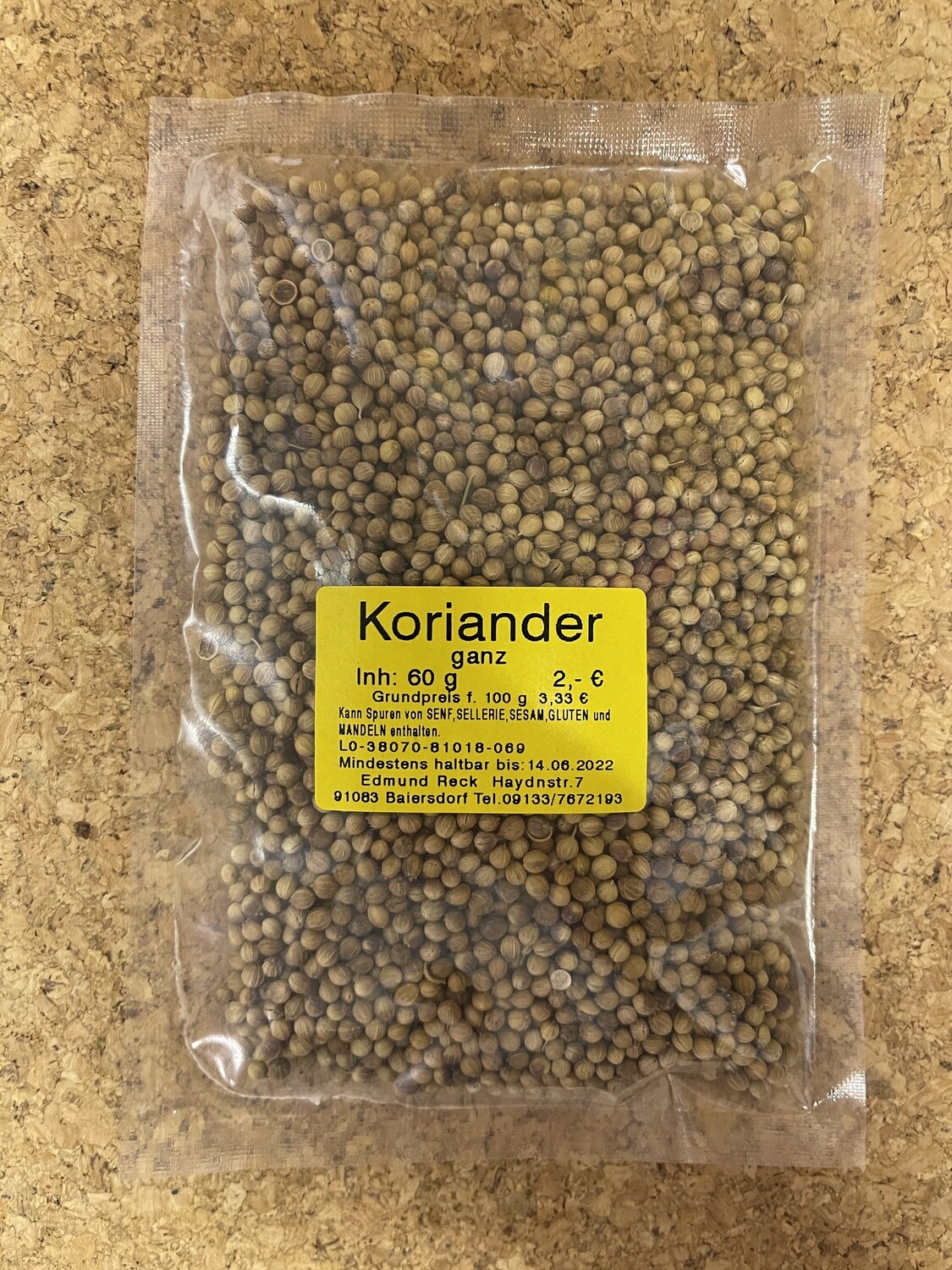 Koriander ganz 60g