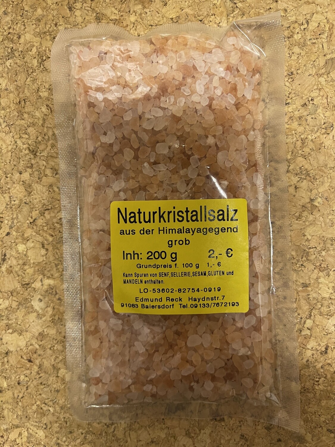 Naturkristallsalz aus der Himalaya Gegend grob 200g