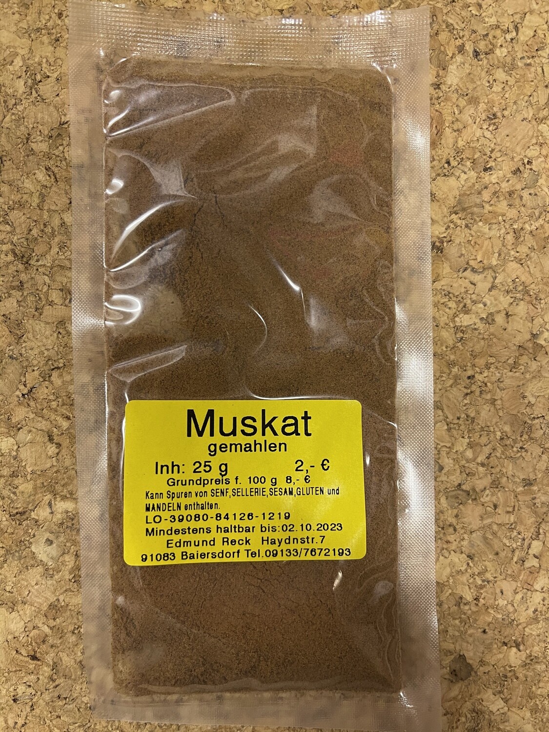 Muskat dunkel gemahlen 25g