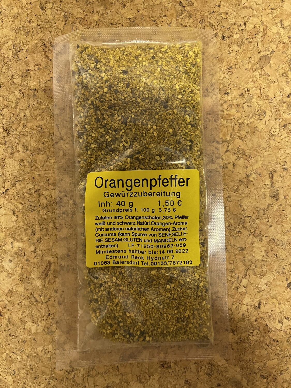 Orangenpfeffer Gewürzzubereitung 50g