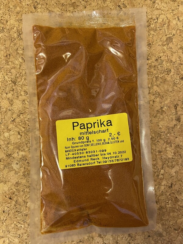 Paprika mittelscharf 70g