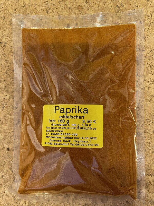 Paprika mittelscharf 140g
