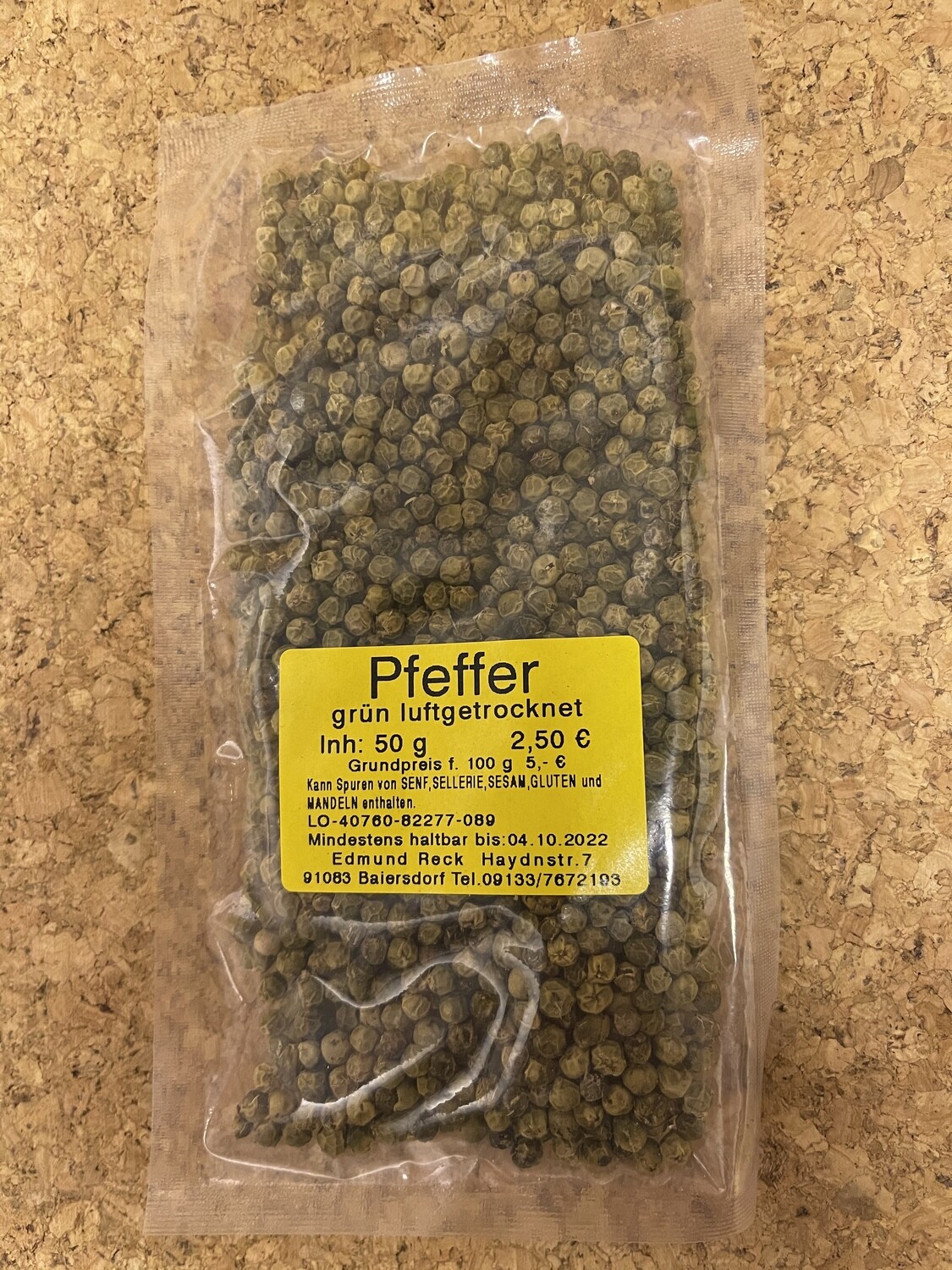 Pfeffer grün luftgetrocknet 50g