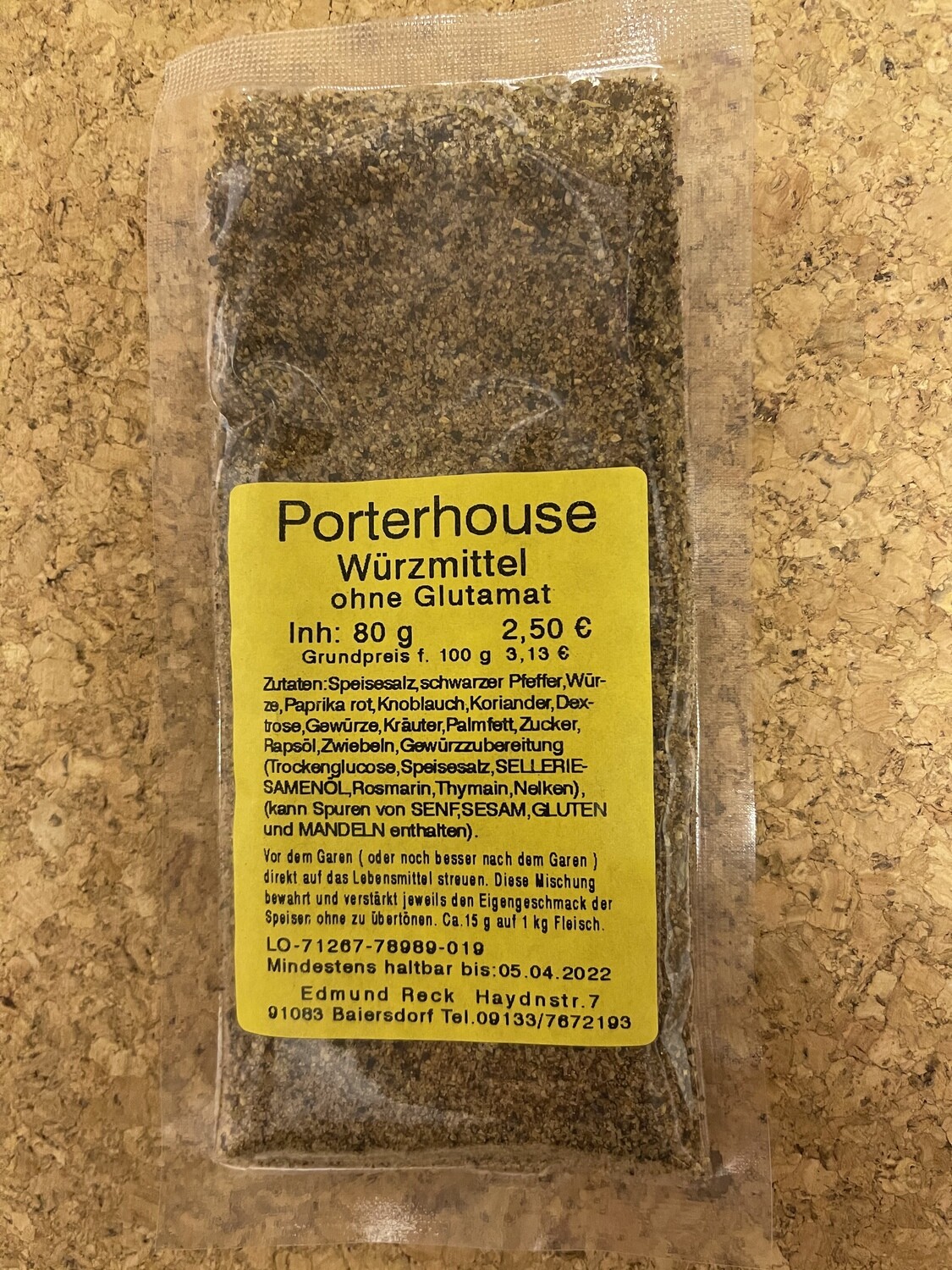 Porterhouse Würzmittel ohne Glutamat 70g