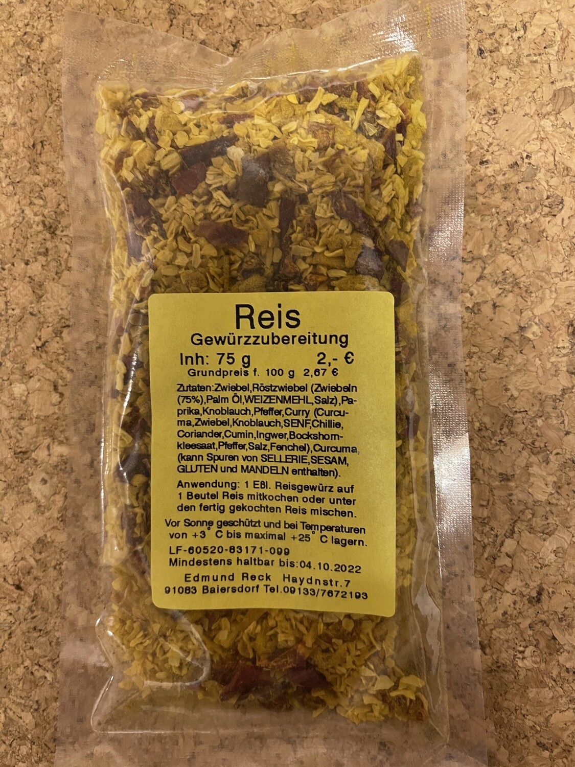 Reis Gewürzzubereitung 80g