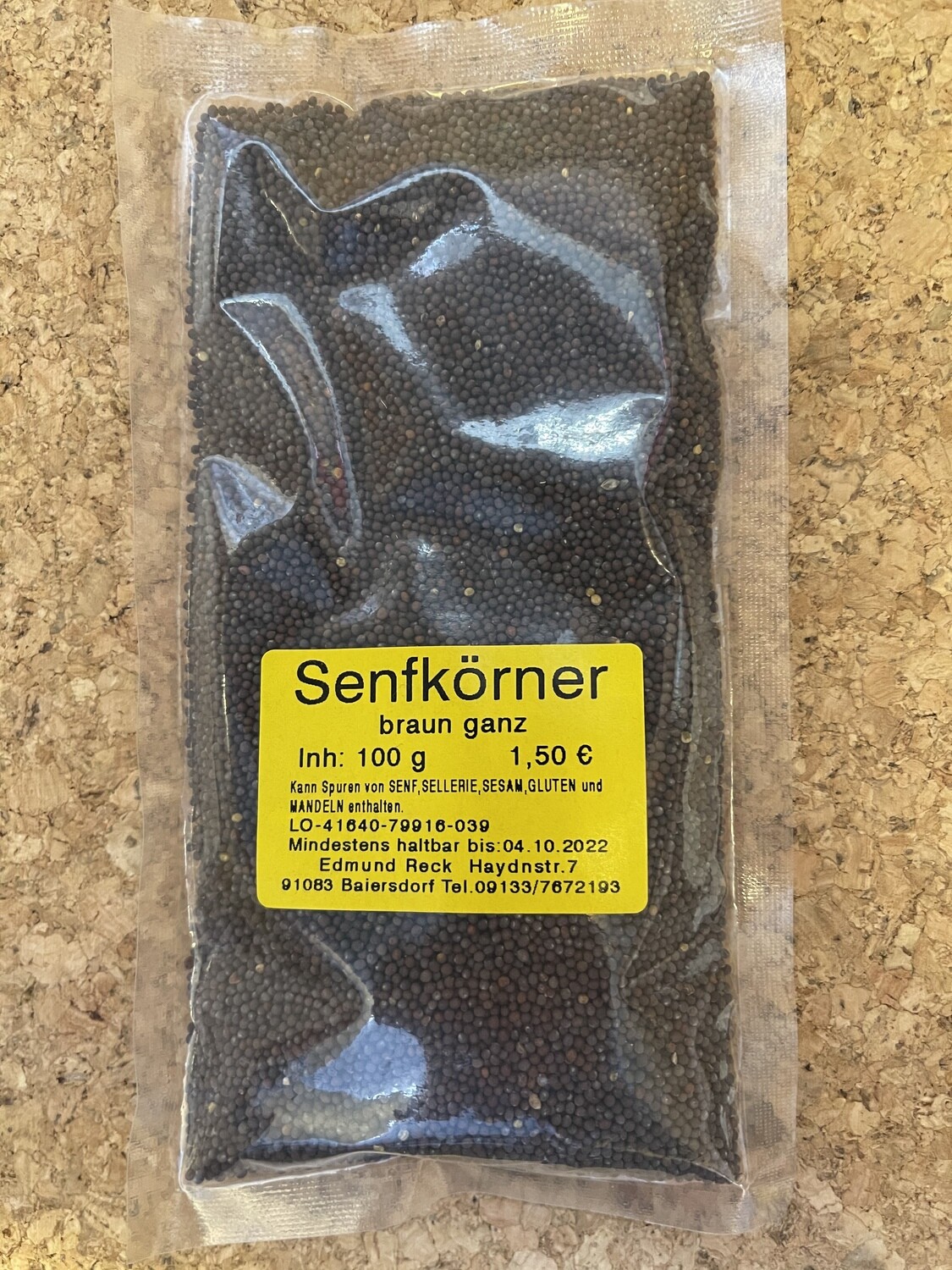 Senfkörner braun ganz 100g