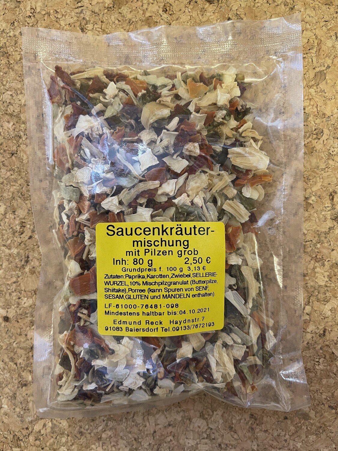 Saucenkräutermischung mit Pilzen grob 75g