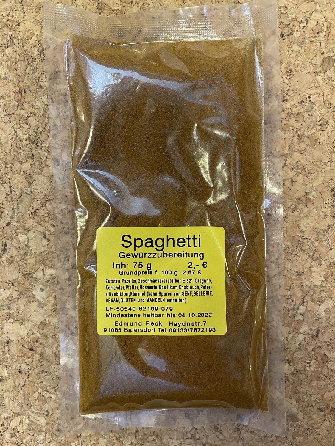 Spaghetti Gewürzzubereitung fein 80g