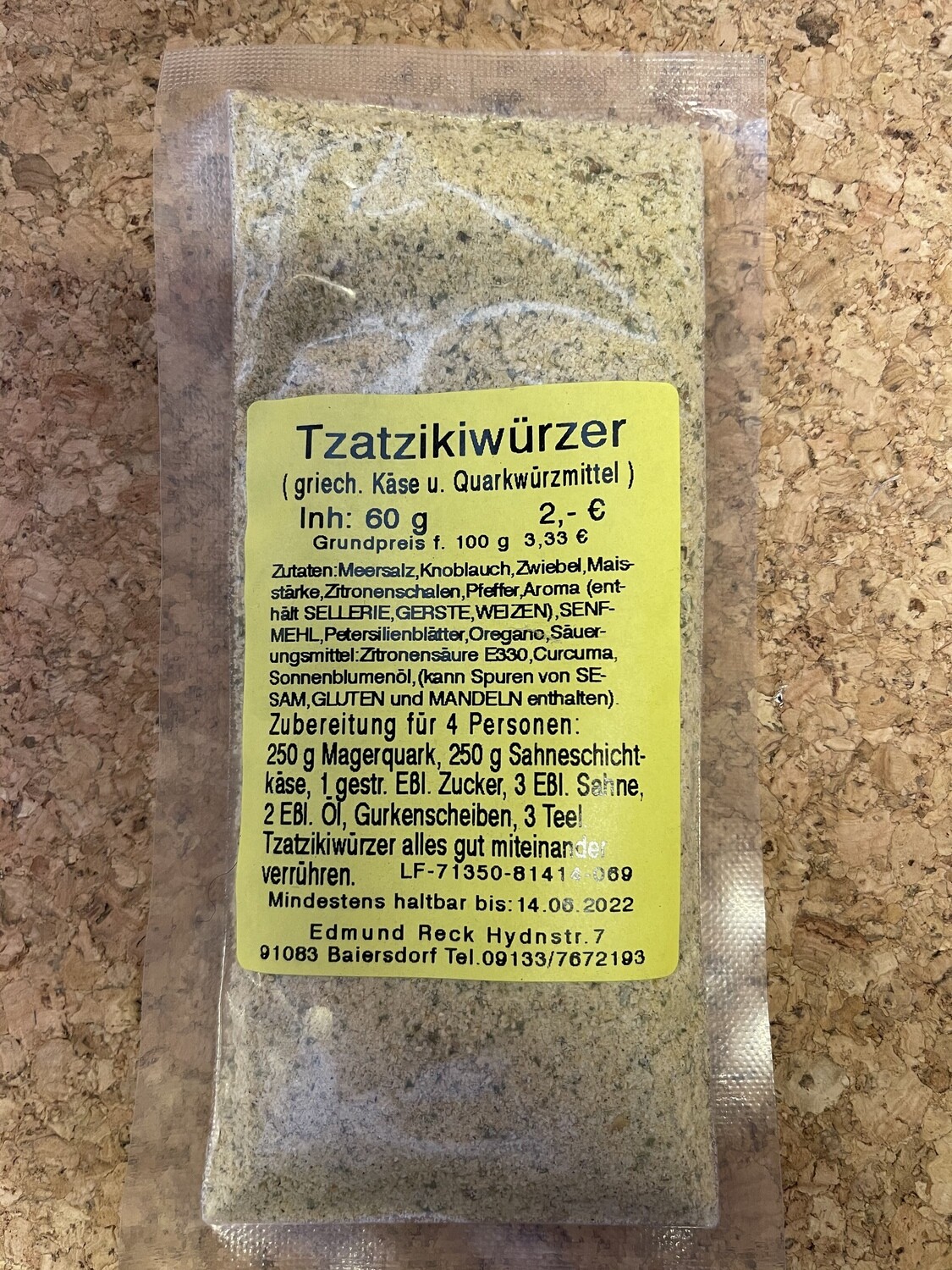 Tzatzikiwürzer (griech. Käse u. Quarkwürzmittel) 50g