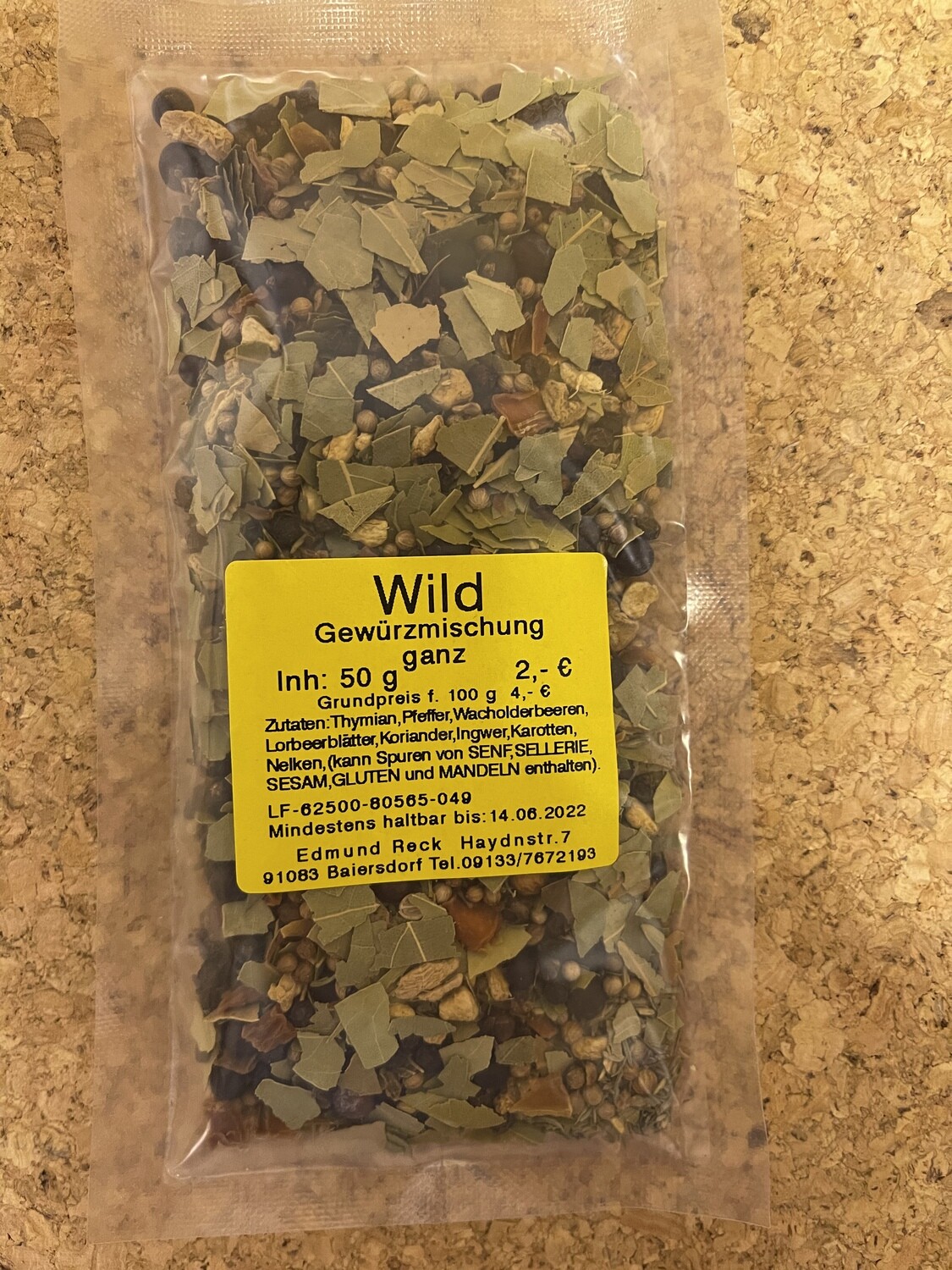 Wild Gewürzmischung ganz 60g