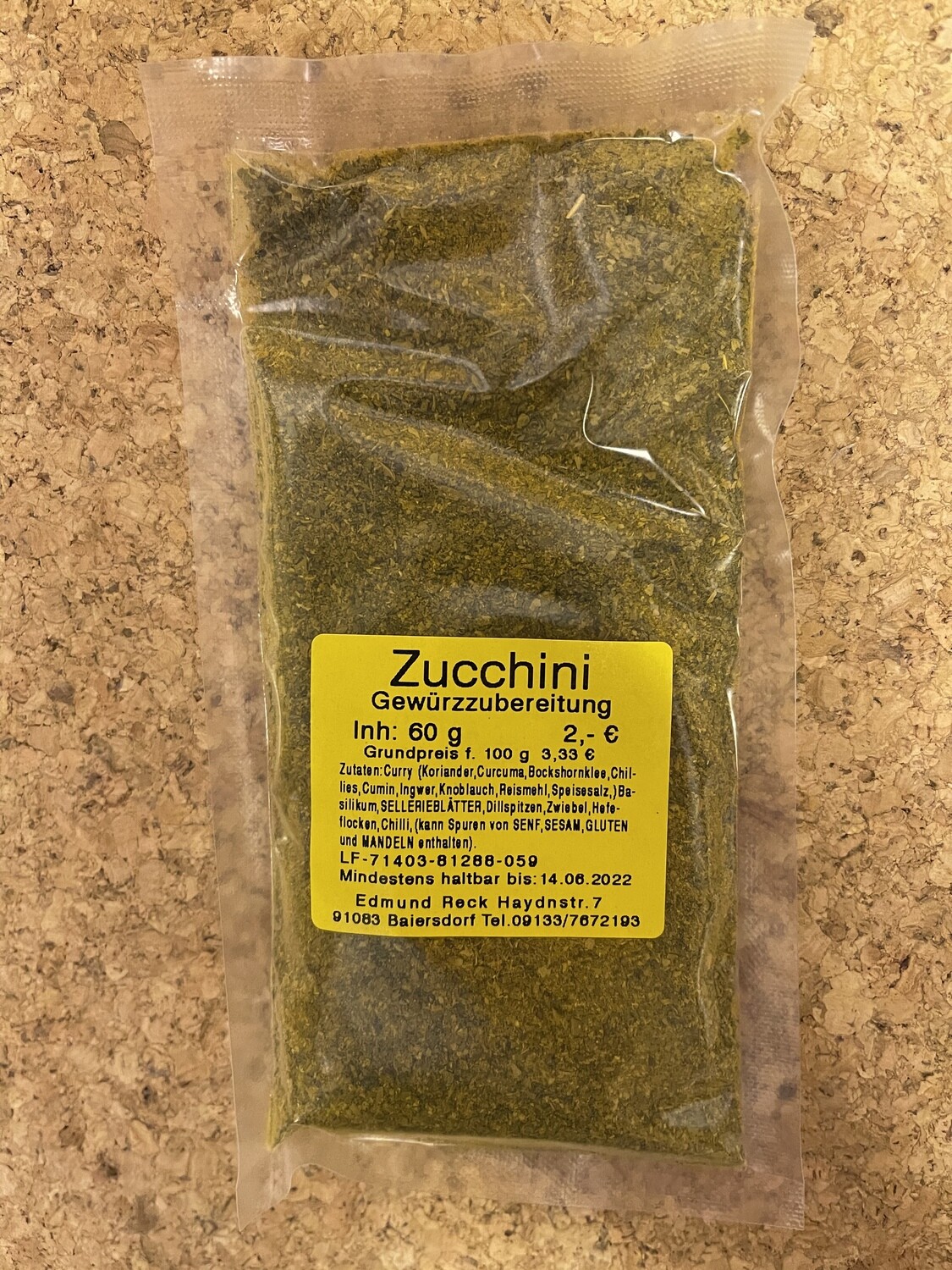 Zucchini Gewürzzubereitung 60g