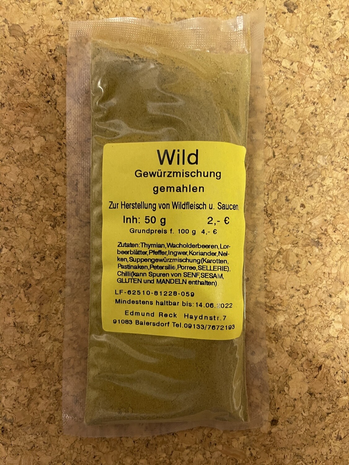 Wild Gewürzmischung gemahlen 60g