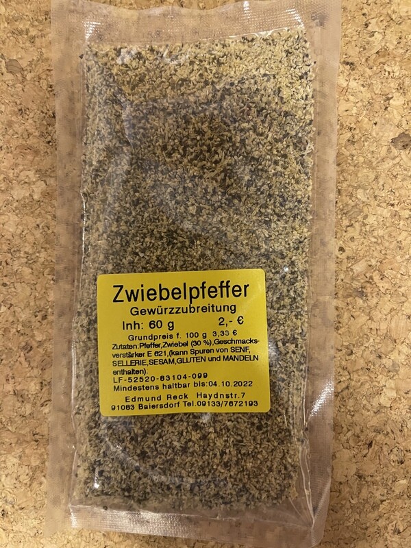 Zwiebelpfeffer Gewürzzubereitung 60g