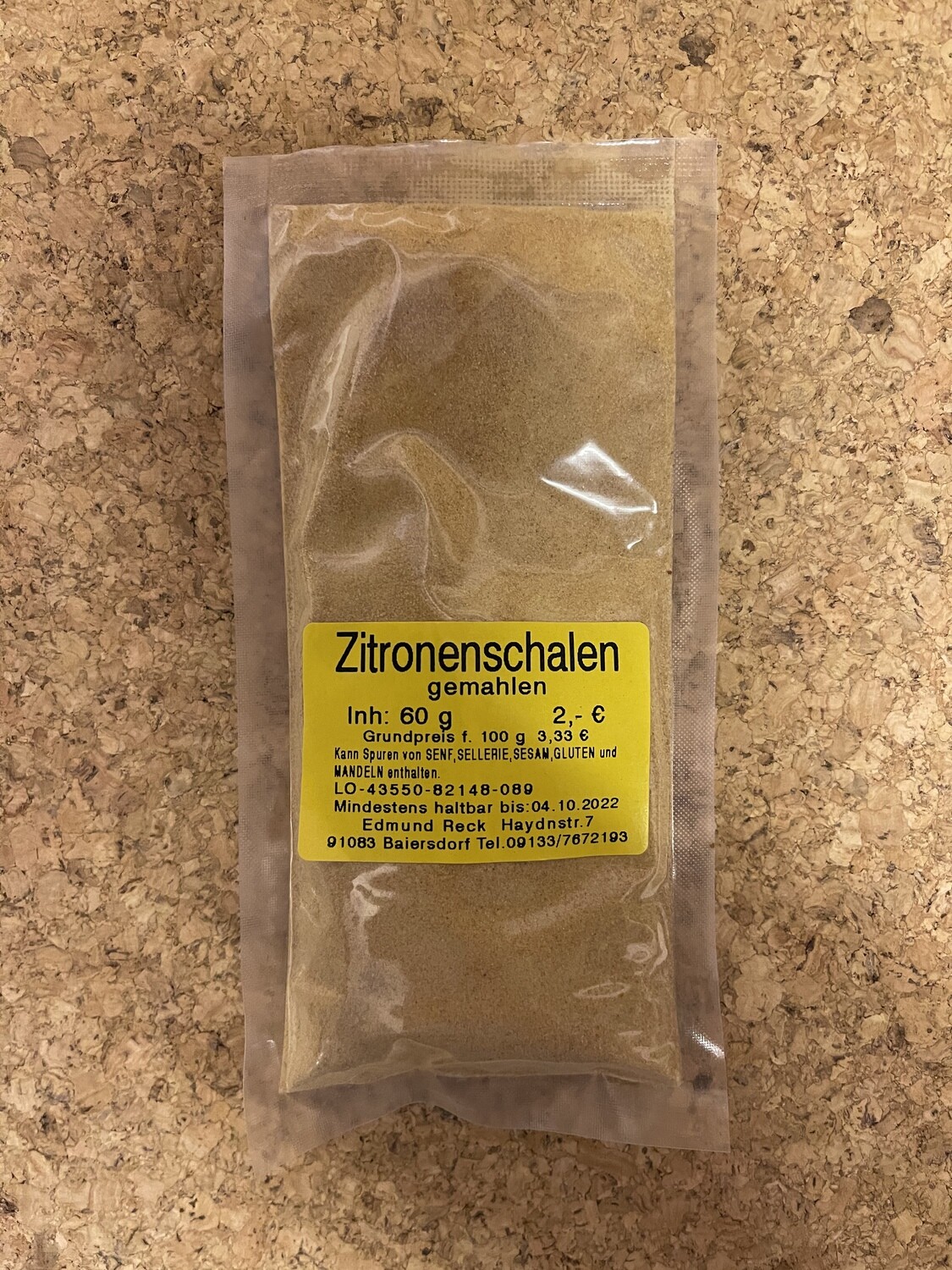 Zitronenschalen gemahlen 50g