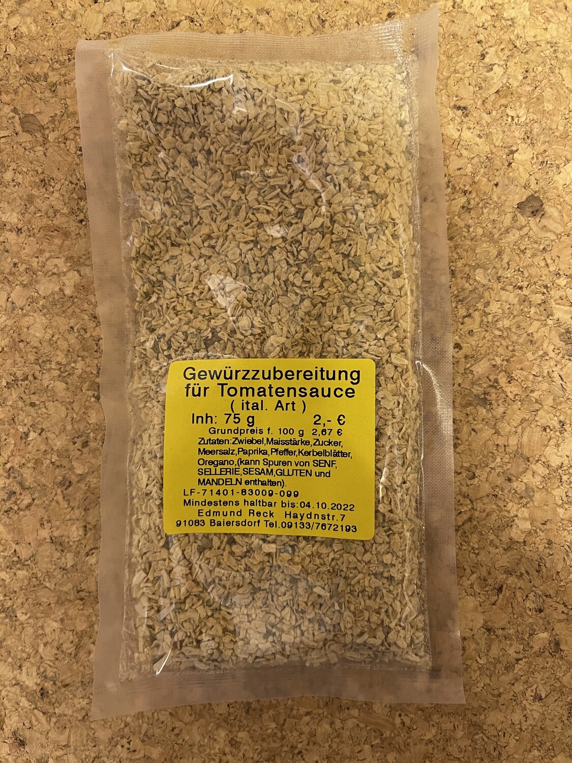 Gewürzzubereitung für Tomatensauce (ital. Art) 80g