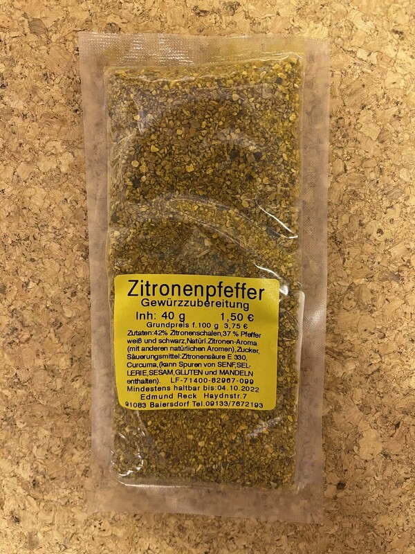 Zitronenpfeffer Gewürzzubereitung 75g