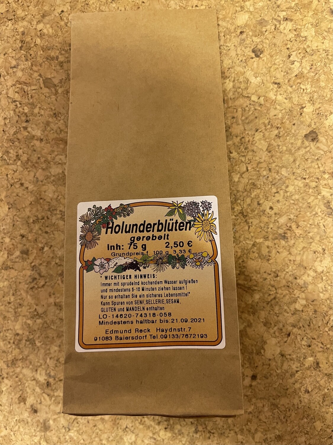 Holunderblüten gerebelt 75g