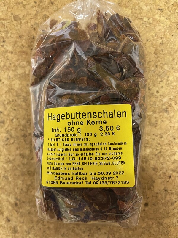 Hagebuttenschalen ohne Kerne 150g