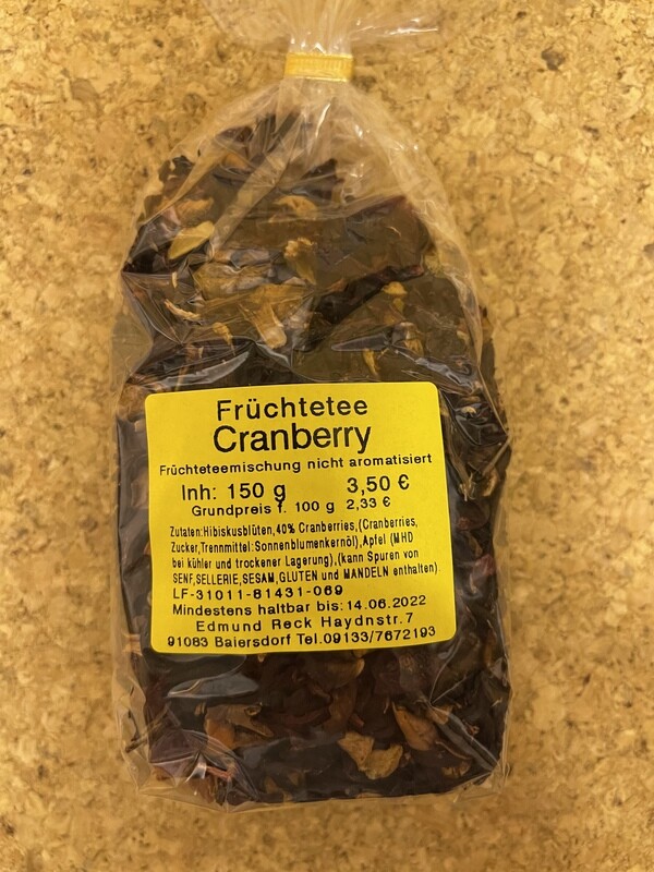 Früchtetee Cranberry 150g