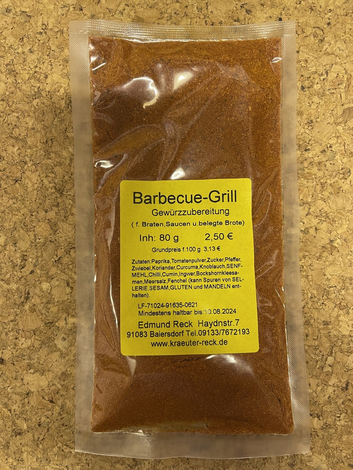 Barbecue-Grill Gewürzzubereitung 80g